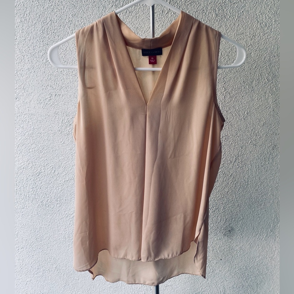 Vince Camuto Pink Sheer Sleeveless Top - XS